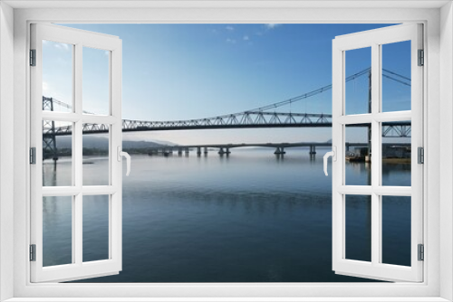 Fototapeta Naklejka Na Ścianę Okno 3D - The Hercilio Luz Bridge, in Florianopolis, Brazil.