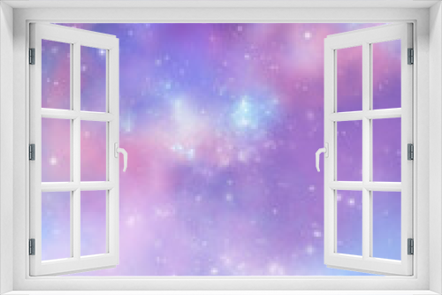 Fototapeta Naklejka Na Ścianę Okno 3D - キラキラメルヘン紫の星空
