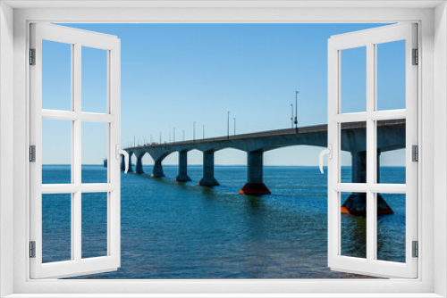 Fototapeta Naklejka Na Ścianę Okno 3D - Confederation Bridge - a box girder bridge across the Northumberland Straits, linking the Canadian provinces of Prince Edward Island and New Brunswick