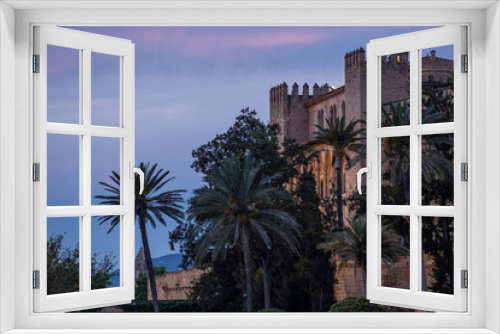 Fototapeta Naklejka Na Ścianę Okno 3D - Royal Palace of La Almudaina, Palma, Mallorca, Balearic Islands, Spain