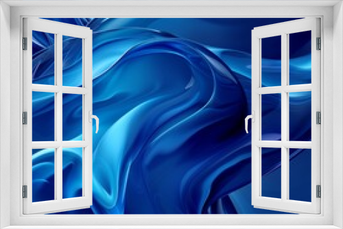 Bold and modern design with sapphire blue hue in glassmorphism background