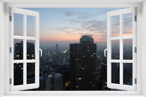 Fototapeta Naklejka Na Ścianę Okno 3D - Japan city view sunset