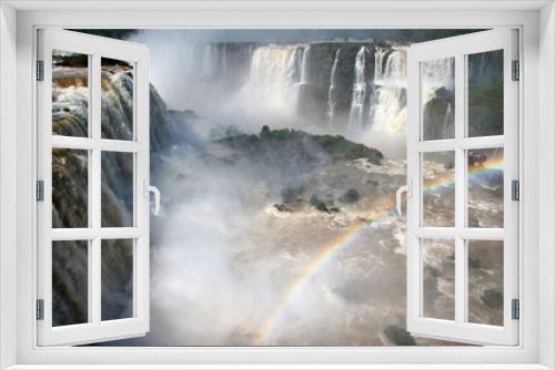 Fototapeta Naklejka Na Ścianę Okno 3D - Observing point by Iguazu Falls