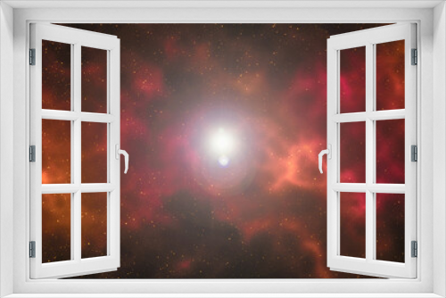 Fototapeta Naklejka Na Ścianę Okno 3D - Space background with stardust and shining stars. Realistic cosmos and color nebula. Colorful galaxy. 3d illustration