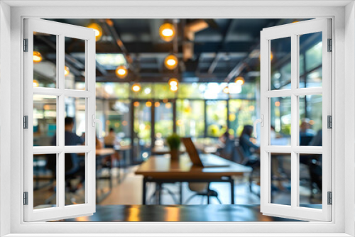 Blurred background : Coffee shop blur background with bokeh image.
