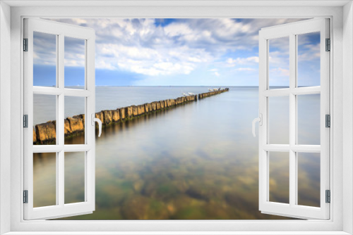 Fototapeta Naklejka Na Ścianę Okno 3D - Minimalistic Seascape