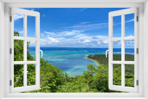 Fototapeta Naklejka Na Ścianę Okno 3D - Beautiful landscape of Mauritius island with turquoise lagoon