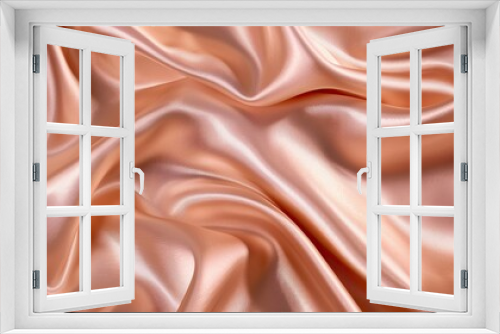 Luxurious Rose Gold Satin Silk Fabric Background for Elegant Drapery