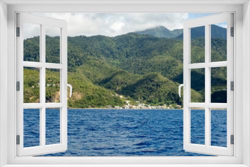 Fototapeta Naklejka Na Ścianę Okno 3D - The remote coastline of the Caribbean island of Dominica