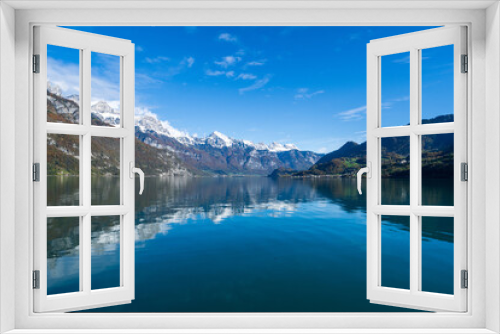 Fototapeta Naklejka Na Ścianę Okno 3D - Walensee, Kanto Glarus, Switzerland