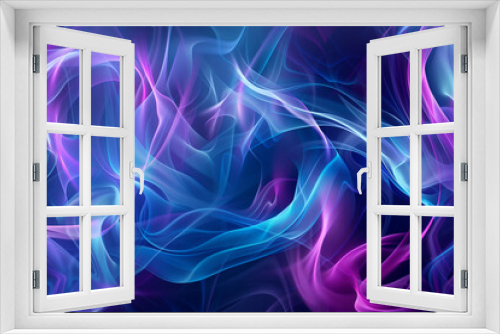 Abstract smoke background with blue and purple swirls, bright and dynamic
