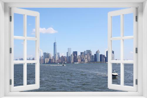 Fototapeta Naklejka Na Ścianę Okno 3D - Manhattan Island in New York City, view from the opposite bank