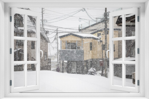 Fototapeta Naklejka Na Ścianę Okno 3D - Japanese town