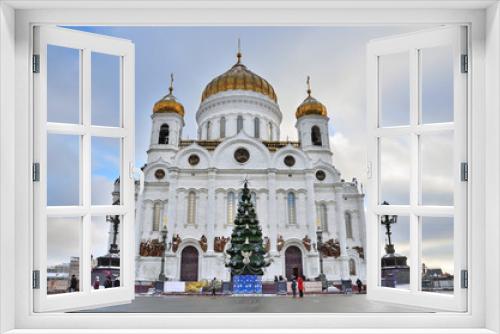 Fototapeta Naklejka Na Ścianę Okno 3D - Храм Христа Спасителя, Москва