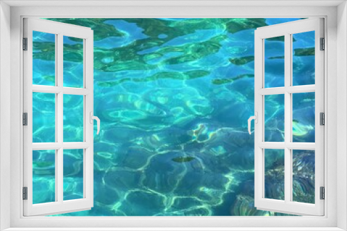 Fototapeta Naklejka Na Ścianę Okno 3D - Turquoise blue sea water beautiful seascape.