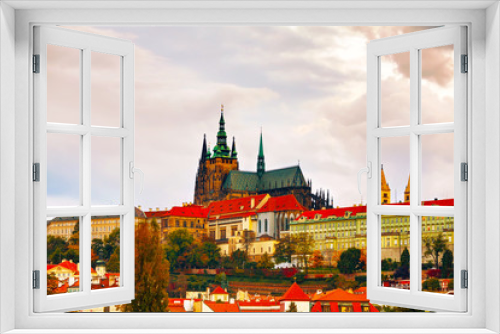 Fototapeta Naklejka Na Ścianę Okno 3D - The Prague castle close up