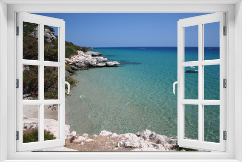Fototapeta Naklejka Na Ścianę Okno 3D - The beautiful beach of Cala Cartoe in Orosei Gulf in Sardinia, Italy