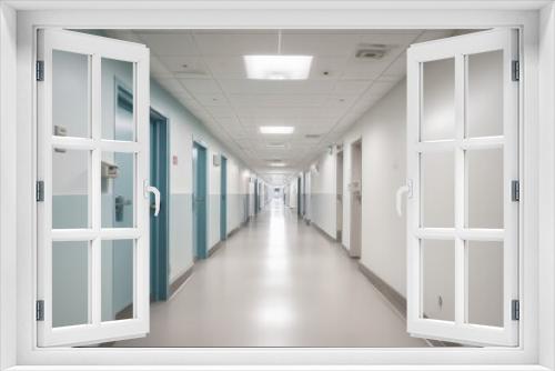 the Empty Modern Hospital Corridor, ai picture