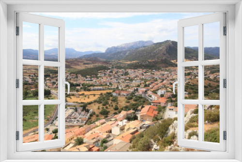 Aerial view of Posada, La Caletta, Siniscola in Sardinia, Italy