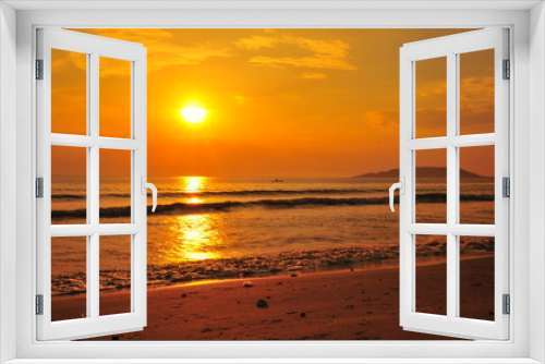 Fototapeta Naklejka Na Ścianę Okno 3D - Sunset on the Beach
