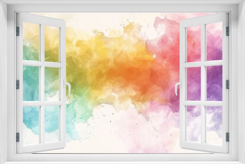 Digital watercolor background abstract splash colorful. Generate AI image