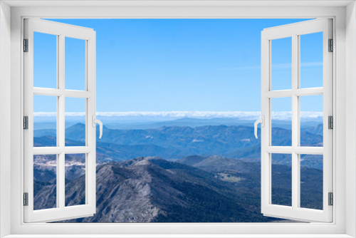 Fototapeta Naklejka Na Ścianę Okno 3D - Panoramic view from the hiking trail to Torrecilla peak, Sierra de las Nieves national park, Andalusia, Spain