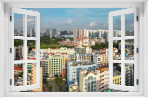 Fototapeta Naklejka Na Ścianę Okno 3D - Aerial view of Singapore buildings and skyline