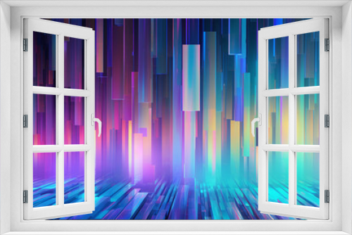 Holographic texture, small boxes, abstract background.