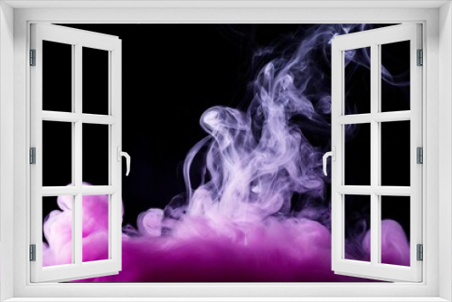 purple steam on the black background