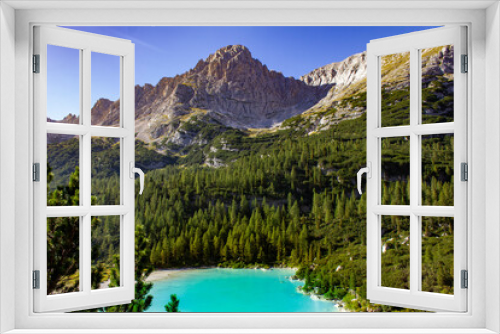 Fototapeta Naklejka Na Ścianę Okno 3D - Lago di Sorapis, Dolomite Alps, Italy, Europe
