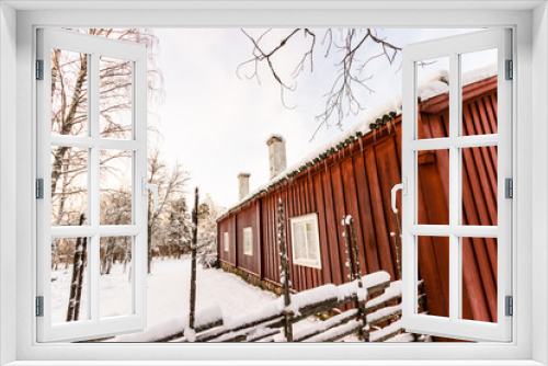 Fototapeta Naklejka Na Ścianę Okno 3D - Traditional Farm House in Sweden