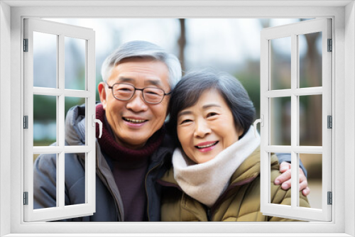 Portrait of happy Asian senior couple