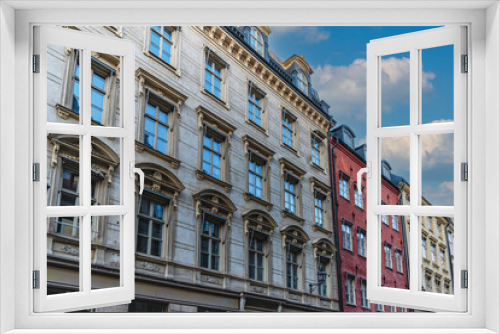 Fototapeta Naklejka Na Ścianę Okno 3D - Colorful buildings in Gamla Stan, Stockholm, Sweden