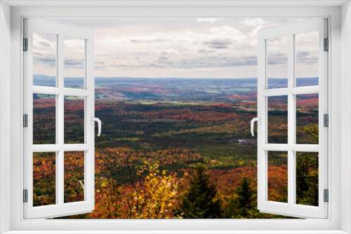 Fototapeta Naklejka Na Ścianę Okno 3D - Mont Ham, Canada - September 25 2020: Panorama view from the Mont Ham in Quebec Canada