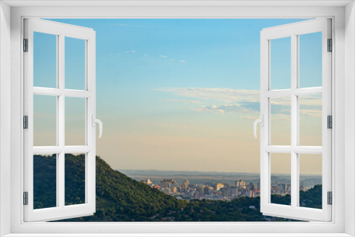 Fototapeta Naklejka Na Ścianę Okno 3D - Panoramic view of the city of Santa Maria, Rio Grande do Sul, Brazil