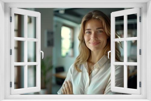 Young happy pretty smiling professional business woman