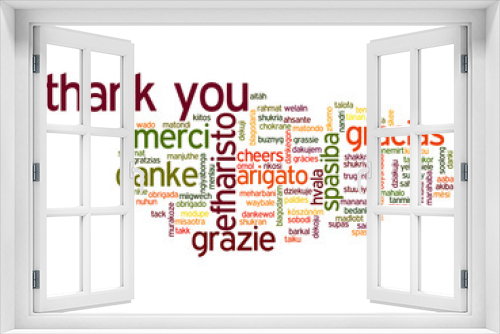 Fototapeta Naklejka Na Ścianę Okno 3D - Conceptual thank you word cloud