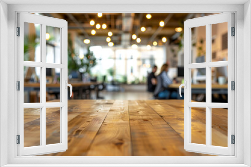 Blurred Business Office Scene with Casual Attire and Bokeh Background