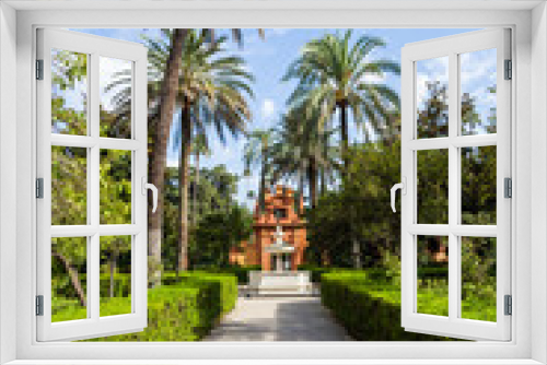 Fototapeta Naklejka Na Ścianę Okno 3D - Seville Alcazar Garden