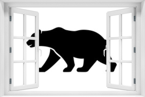 Fototapeta Naklejka Na Ścianę Okno 3D - Minimal bear symbol silhouette