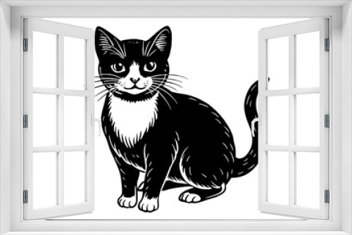 Fototapeta Naklejka Na Ścianę Okno 3D - cat vector illustration