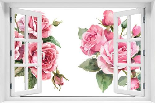Fototapeta Naklejka Na Ścianę Okno 3D - bouquet of roses isolated on white