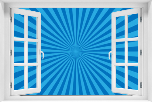 Fototapeta Naklejka Na Ścianę Okno 3D - Vector abstract blue sunburst and ray wallpaper design. modern light ray sun art vintage backdrop texture background.