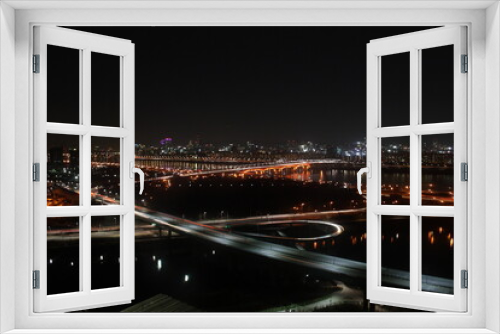 Fototapeta Naklejka Na Ścianę Okno 3D - 한국의 야경