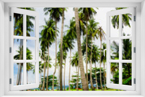 Fototapeta Naklejka Na Ścianę Okno 3D - Exotic Paradise Under Palms