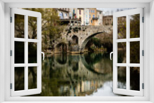 Fototapeta Naklejka Na Ścianę Okno 3D - Sauve et son pont, village typique du Gard