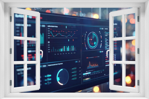 Analytic Dashboard Screen displaying Financial Data and Performance Analytics