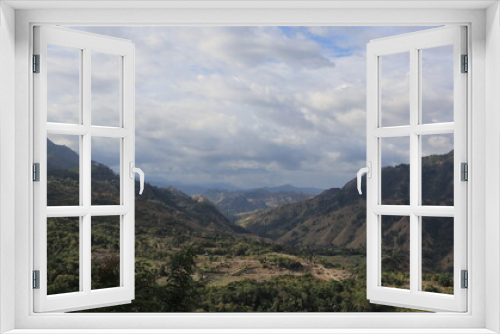 mountain panorama photo from the roadside, Enrekang Indonesia location.