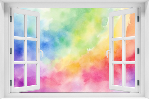 Vibrant Watercolor Rainbow Gradient Background