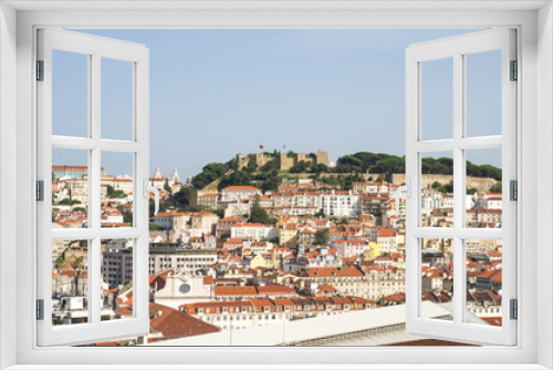 Fototapeta Naklejka Na Ścianę Okno 3D - panorama lisbonne